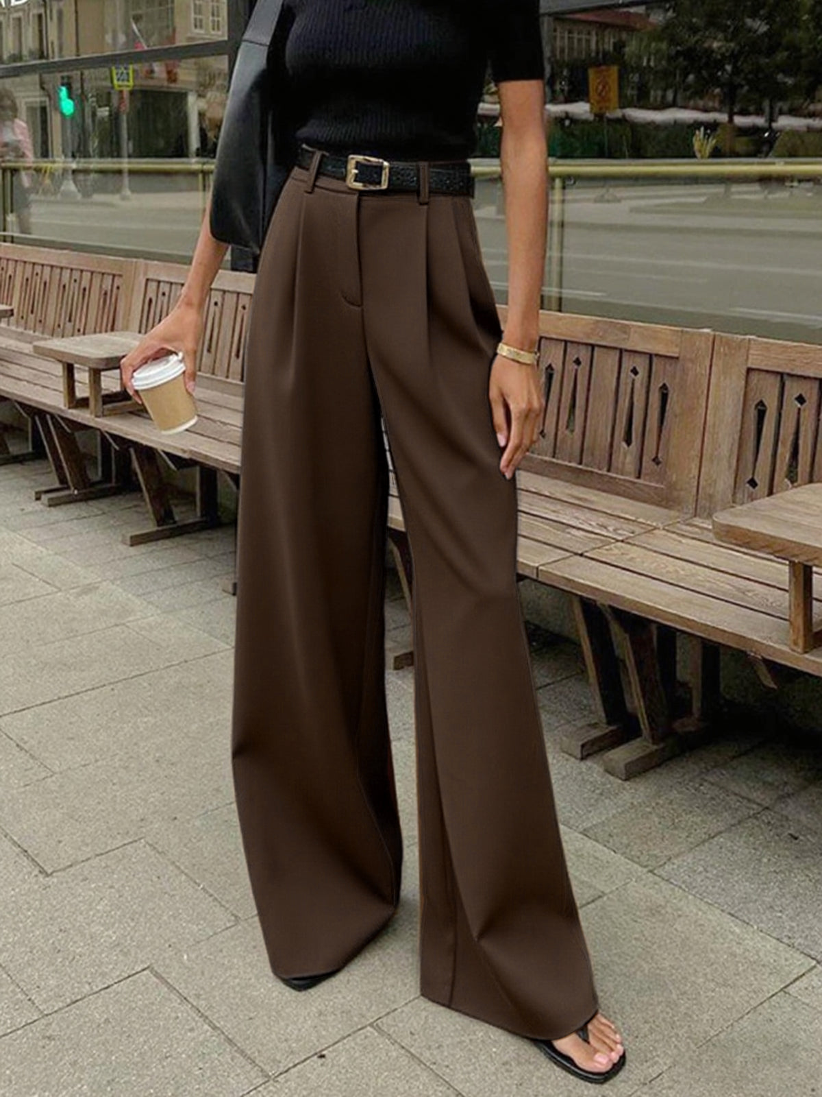 Renata | Pantalones anchos sin cinturón