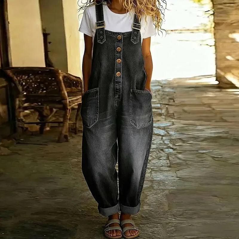 Mae™ | Mono vintage de algodón suave con efecto denim