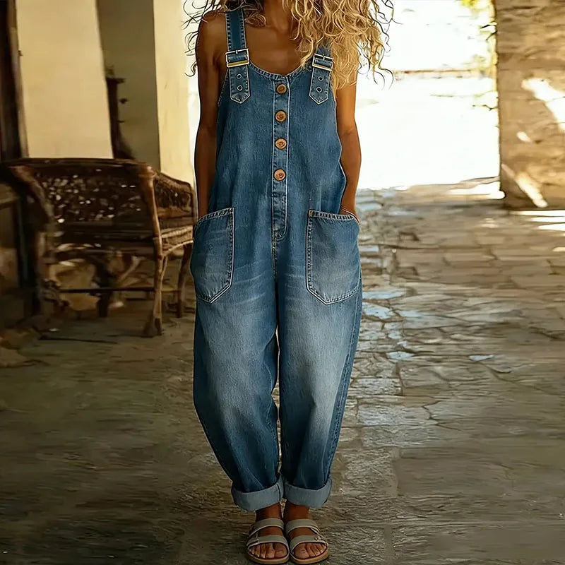 Mae™ | Mono vintage de algodón suave con efecto denim