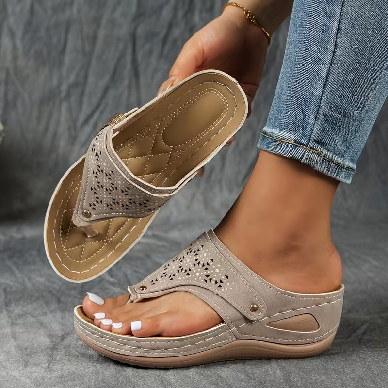 Carolina | Sandalias de cuña Comodidad y Soporte