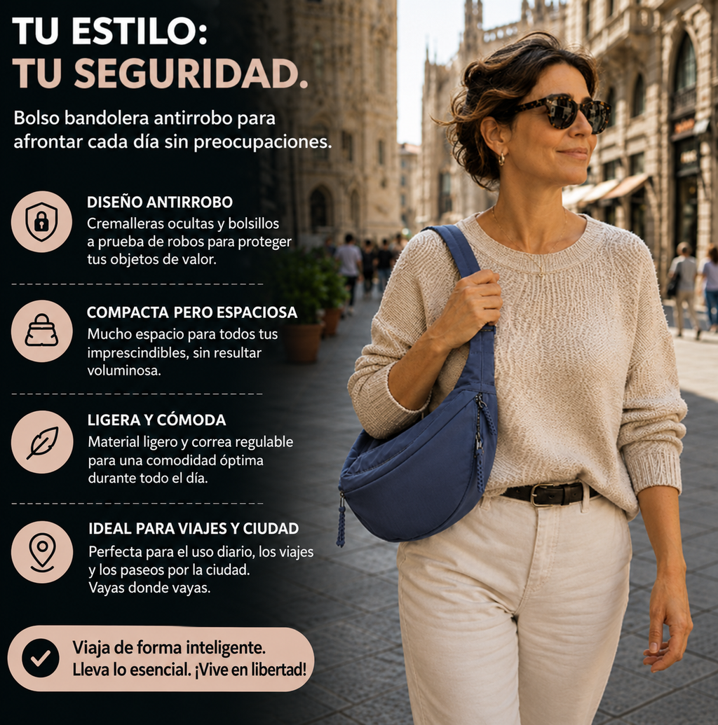 Grazia | Bolso azul para el hombro