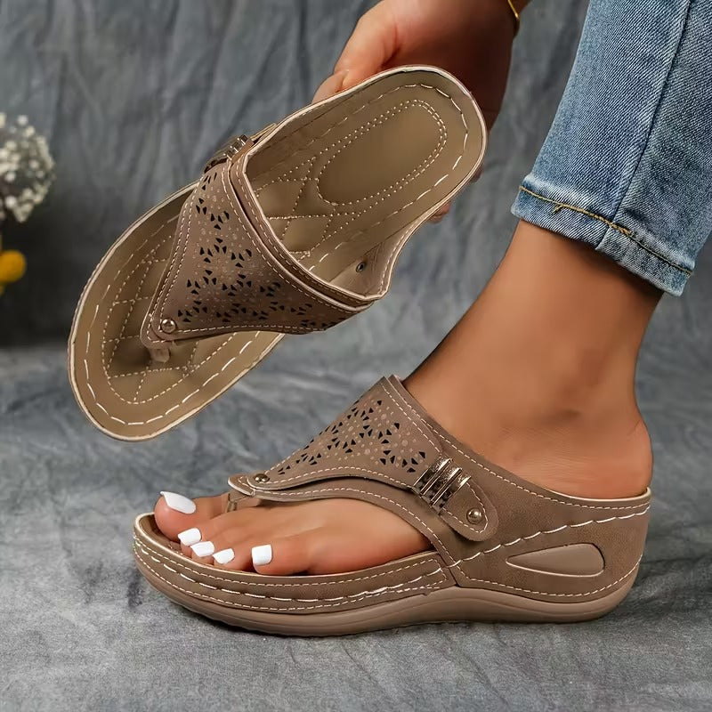 Carolina | Sandalias de cuña Comodidad y Soporte