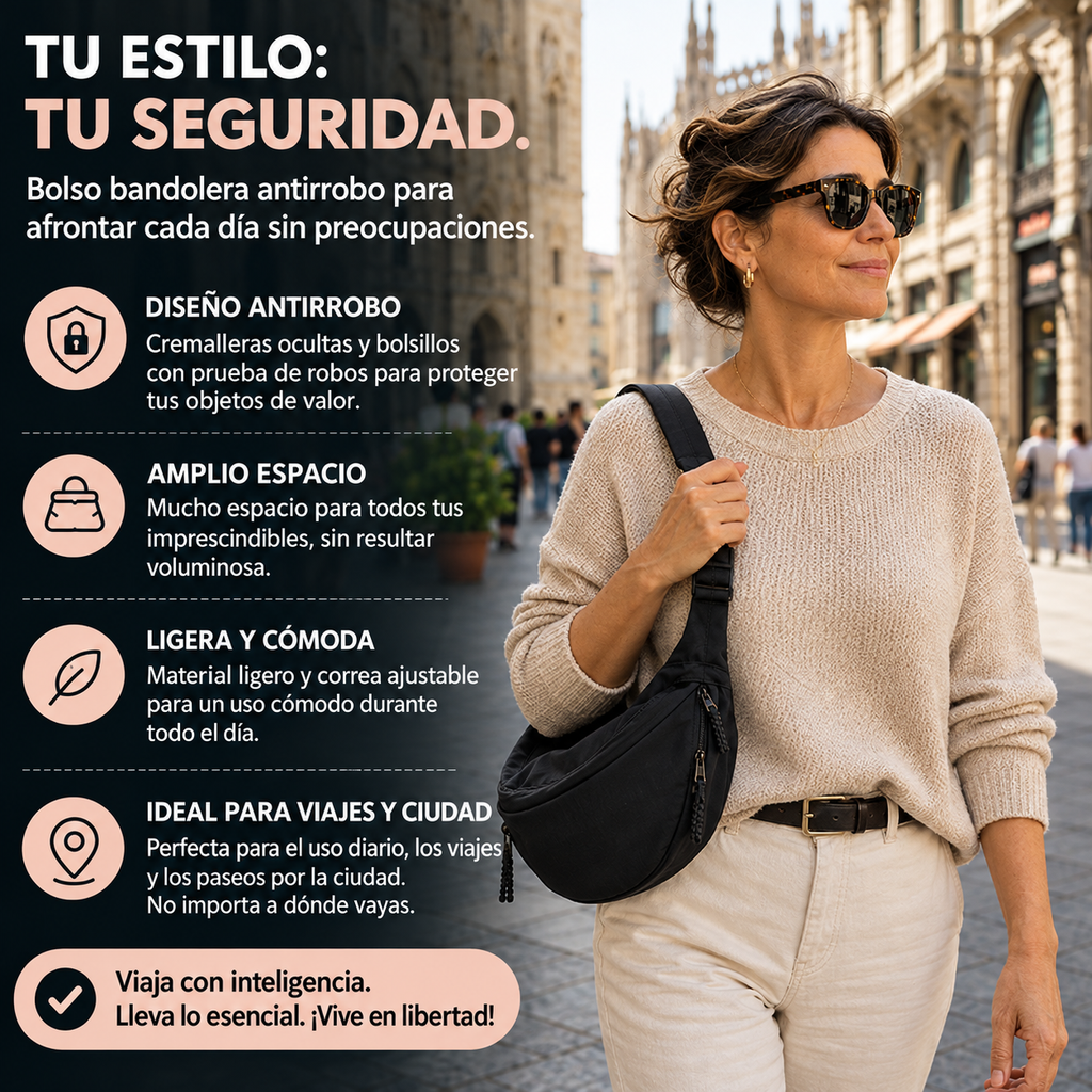 Paola | Bolso de hombro negro