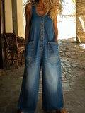 Ruth™ | Peto de denim de algodón lavado vintage